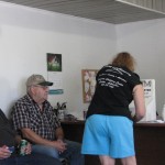 Folks sign up for the prizes