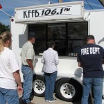 Folks line up for Petit Jean Hot Dog and Pepsi