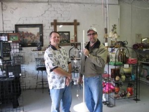 Bobby with Razorback Trading Post talks with Bob Connell
