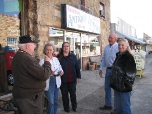 Folks gather for the great deals on the square