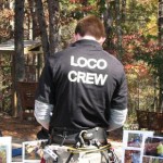 Loco Ropes crew working on the information table