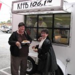 The first customers for Petit Jean Hot Dogs and Pepsi