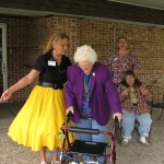 Residents start coming out for some great food