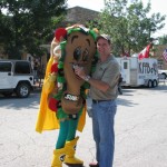 You never know who Bob Connell will run into and interview (But during the parade)