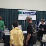 Folks line up at Baptist Health Centers Booth