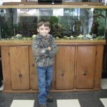 He loves the fish in the show room