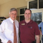 Governor Mike Beebe and Bob Connell take time out for a picture before broadcasting