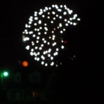 Fairfield Bay Fireworks with the Full moon July 4, 2012