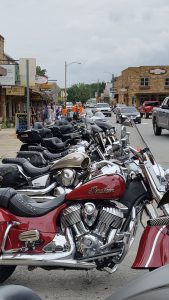 The lining up of bikes begin