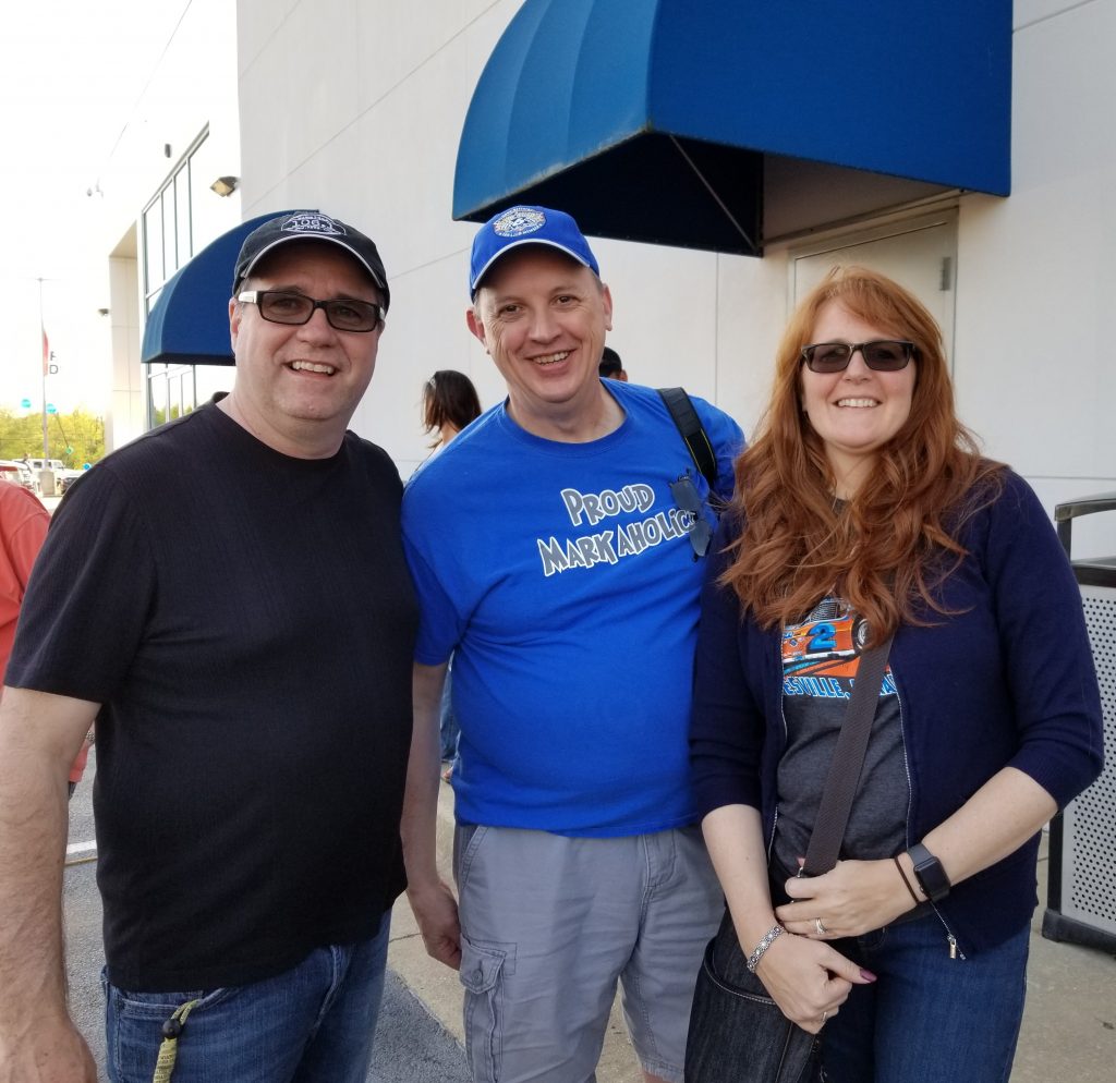 Bob meets Mark and Kathy Martin from Pennsylvania. Kathy Martin's dad's name is Jimmie Johnson. 